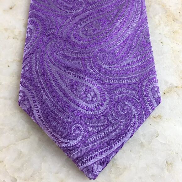 HUGO BOSS "BOSS" PAISLEY SILK TIE - Picture 2 of 15